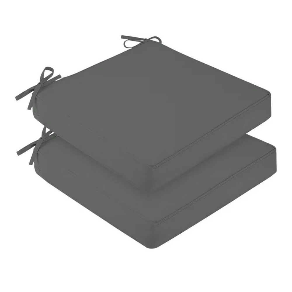 Downluxe Waterproof Outdoor Chair Cushions for Patio Furniture, 22" Grey square